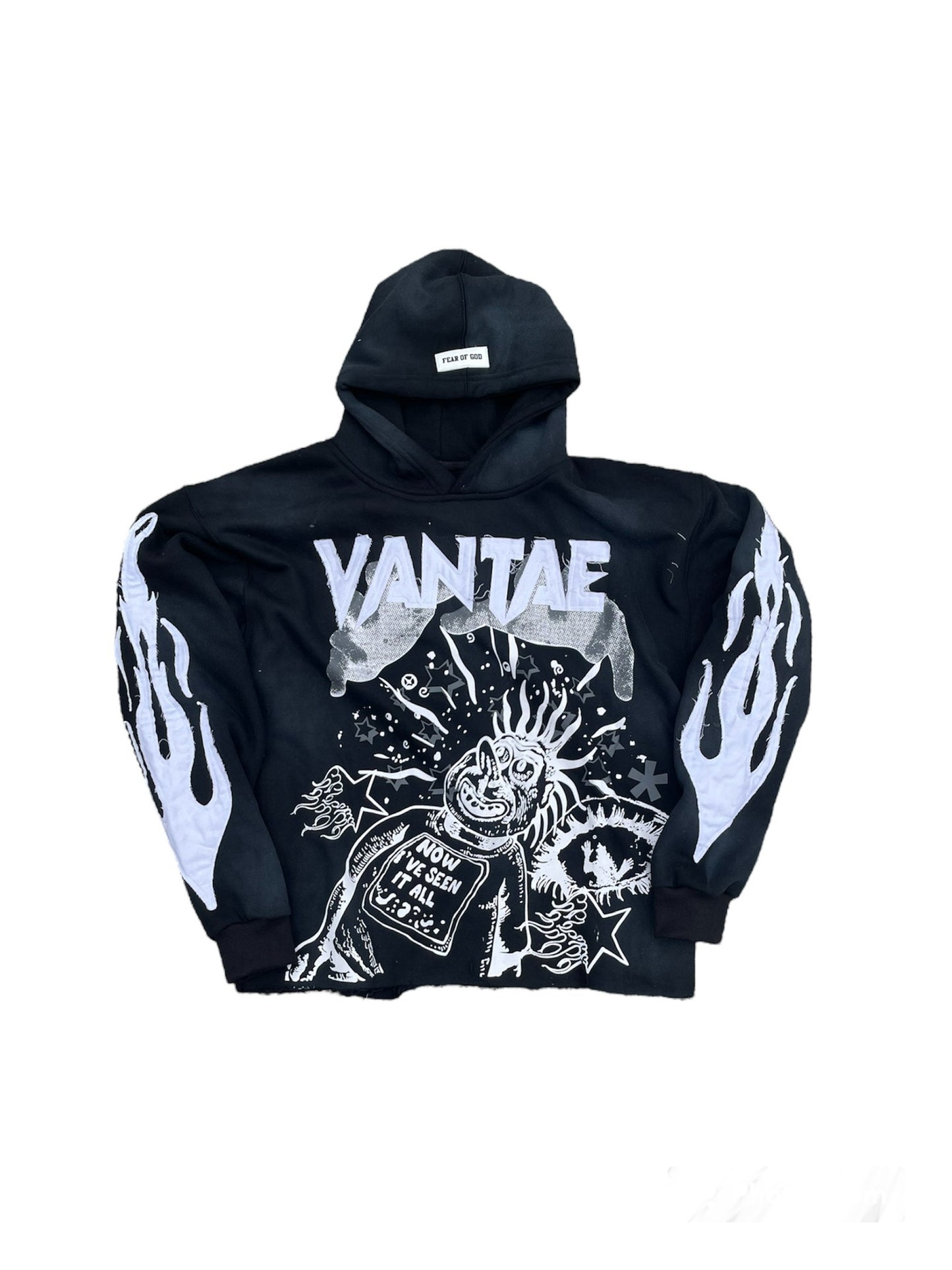 VANTAE Black Cropped Hoodie