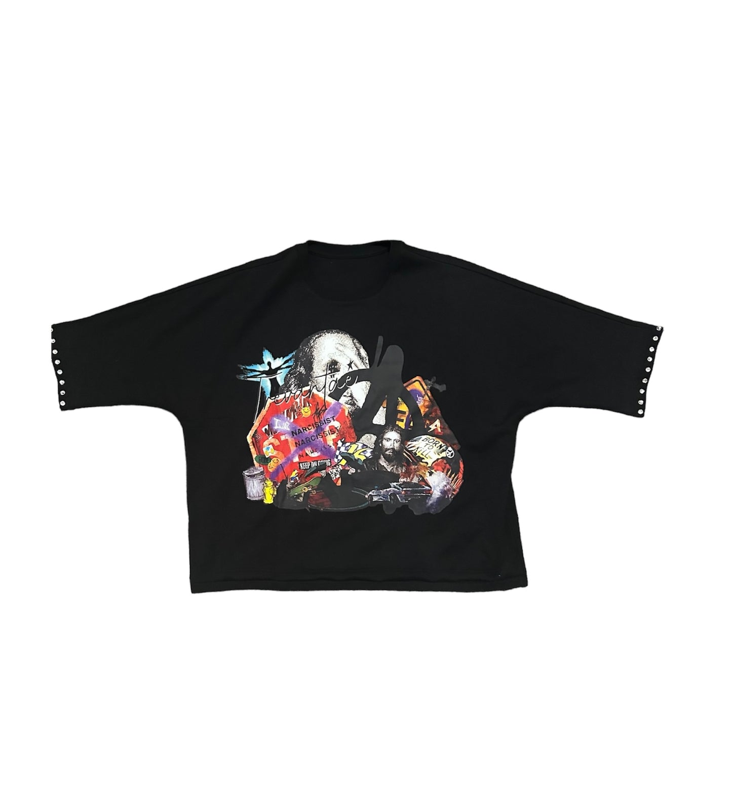 “Heaven on Earth” Boxy Tee BLACK