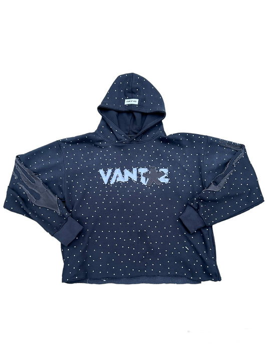 VANTAE Rhinestone Stone Hoodie